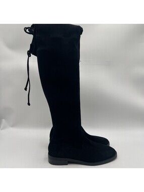 Stuart Weitzman Lowland Black Suede Over-The-Knee Boots Size 5.5B